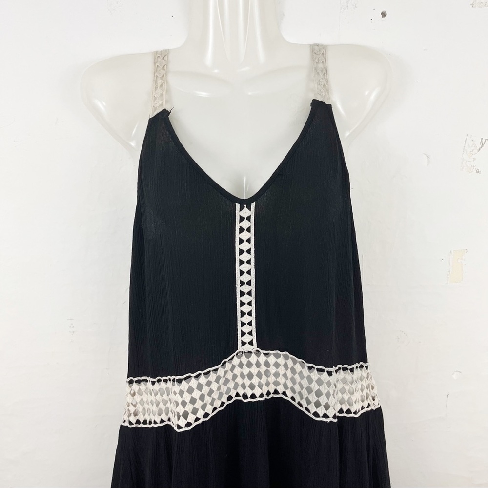 Love Stitch Black Crochet Panel Sundress Size Small - Picture 2 of 9